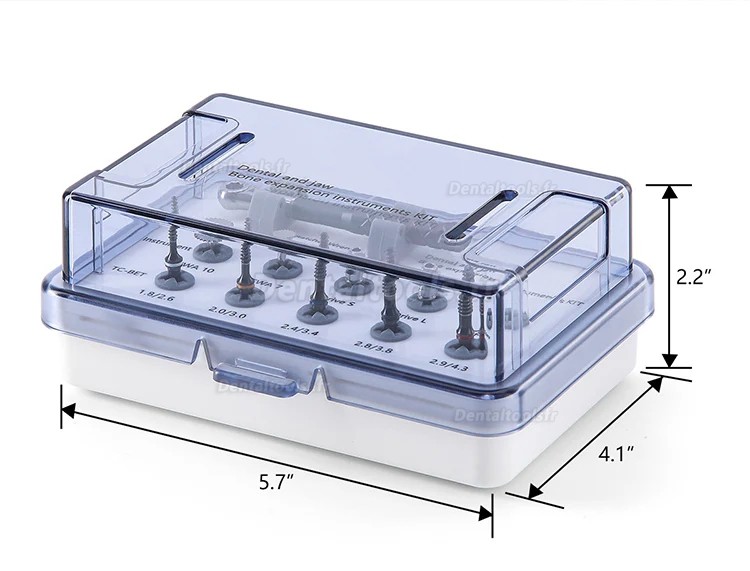 Kit d'instruments d'expansion osseuse pour implant dentaire en acier inoxydable